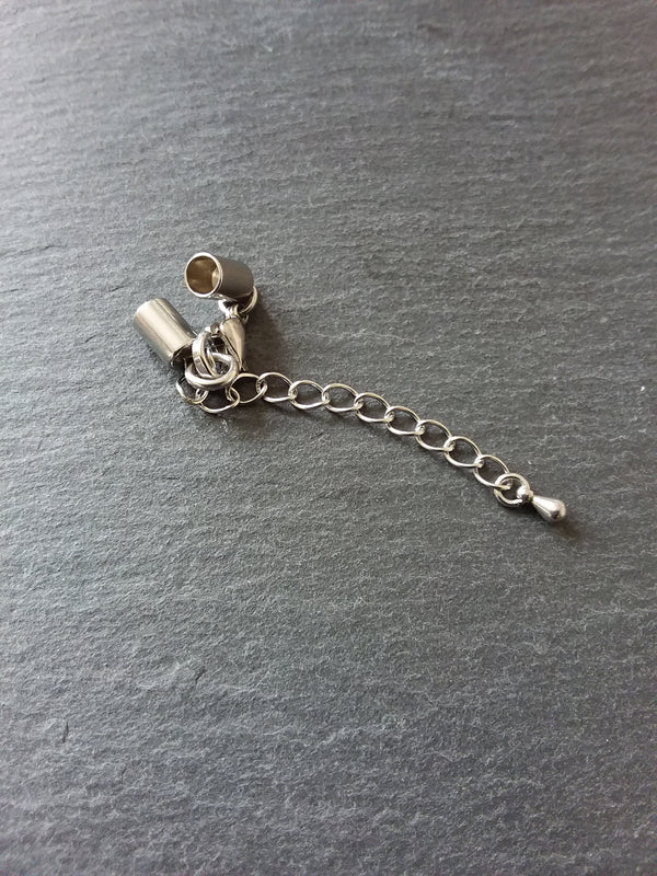 Stainless Steel End Cap Sets for 3mm Cord (3.5mm caps) - ContentedCatz