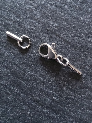 5 or 25 Stainless Steel Rounded End Cap Sets for 0.5mm Cord Necklaces (1mm end caps) - ContentedCatz