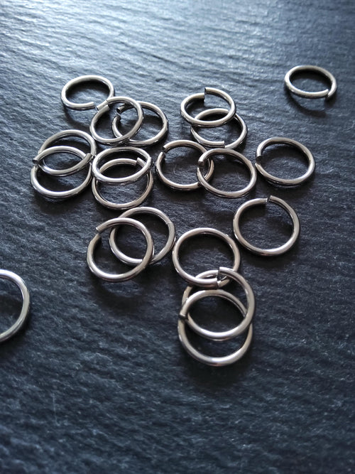 20 or 100 Stainless Steel 12mm Jump Rings Strong 1.4mm (14 gauge) - ContentedCatz