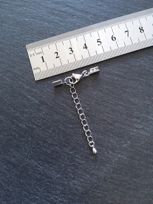 Stainless Steel Folding Crimp End sets for 1.5mm to 2mm Cord - ContentedCatz