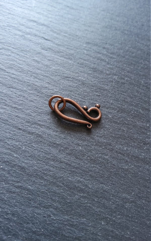 10 or 50 Sets Hook and Eye Clasps Antique Copper Tone 21x12mm - ContentedCatz