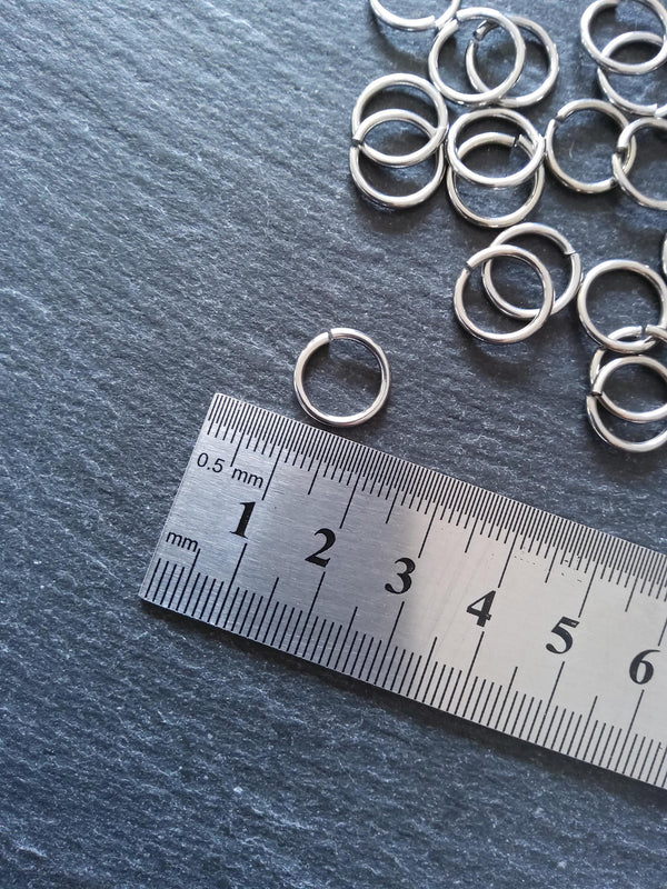 20 or 100 Stainless Steel 12mm Jump Rings Strong 1.4mm (14 gauge) - ContentedCatz