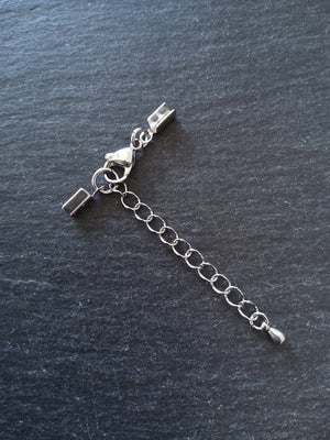 Stainless Steel Folding Crimp End sets for 1.5mm to 2mm Cord - ContentedCatz