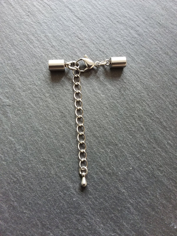 Stainless Steel End Cap Sets for 3mm Cord (3.5mm caps) - ContentedCatz