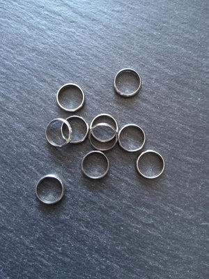 4 or 20 Stainless Steel 12mm CLOSED Jump Rings Strong 12x1x2.5mm - ContentedCatz