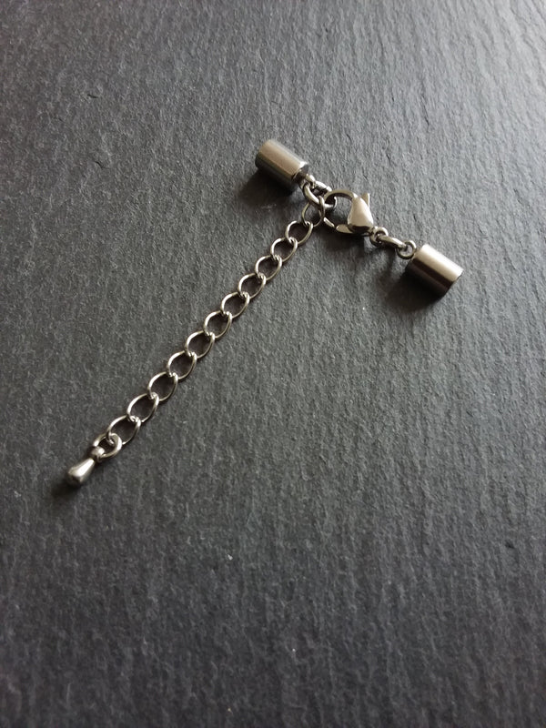 Stainless Steel End Cap Sets for 3mm Cord (3.5mm caps) - ContentedCatz