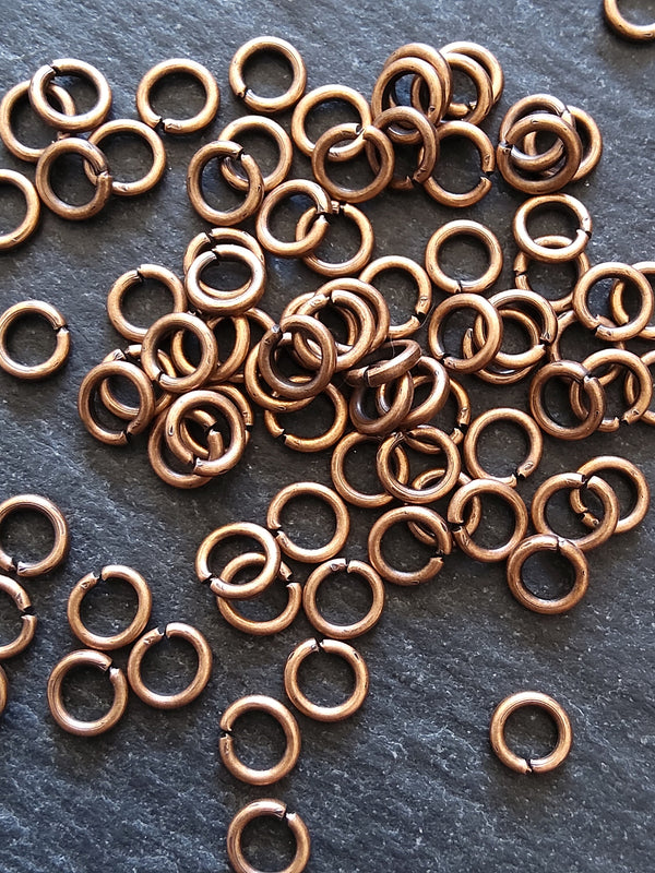 200 or 1000 Antique Copper Tone 5mm Diameter Strong 1mm Jump Rings - ContentedCatz