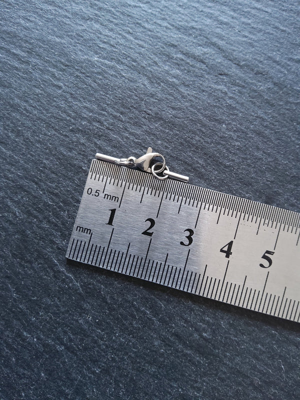 5 or 25 Stainless Steel Rounded End Cap Sets for 0.5mm Cord Necklaces (1mm end caps) - ContentedCatz