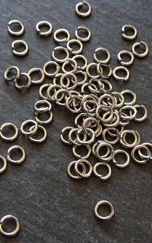 100 or 500 Stainless Steel Jump Rings 5mm Very Strong 1mm (18 Guage) - ContentedCatz