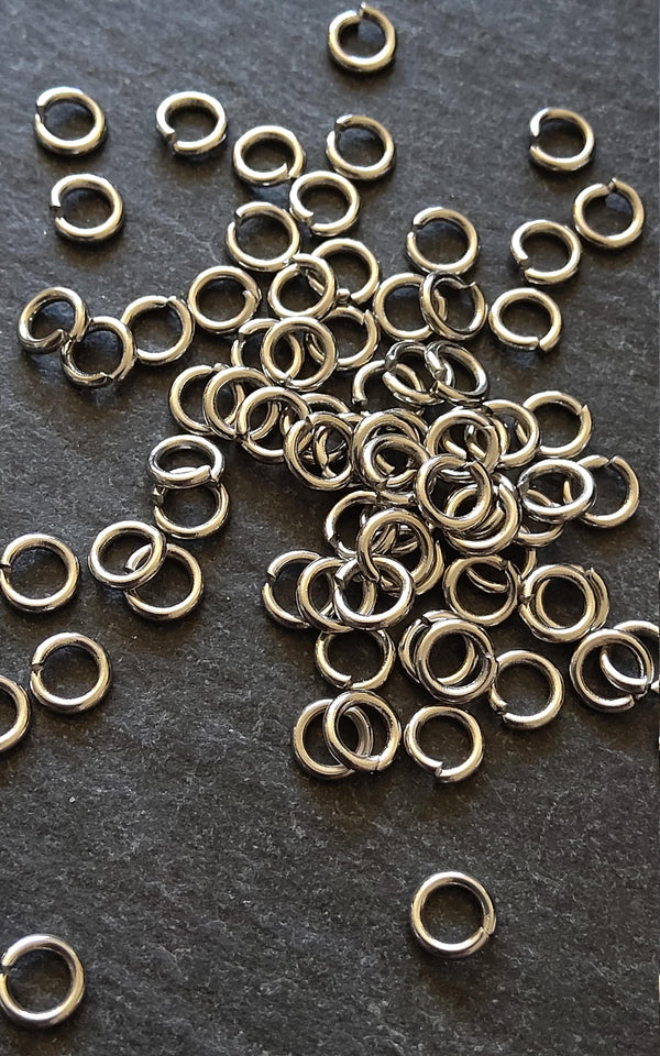 100 or 500 Stainless Steel Jump Rings 5mm Very Strong 1mm (18 Guage) - ContentedCatz