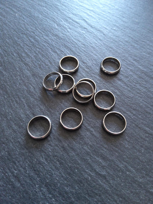 4 or 20 Stainless Steel 12mm CLOSED Jump Rings Strong 12x1x2.5mm - ContentedCatz