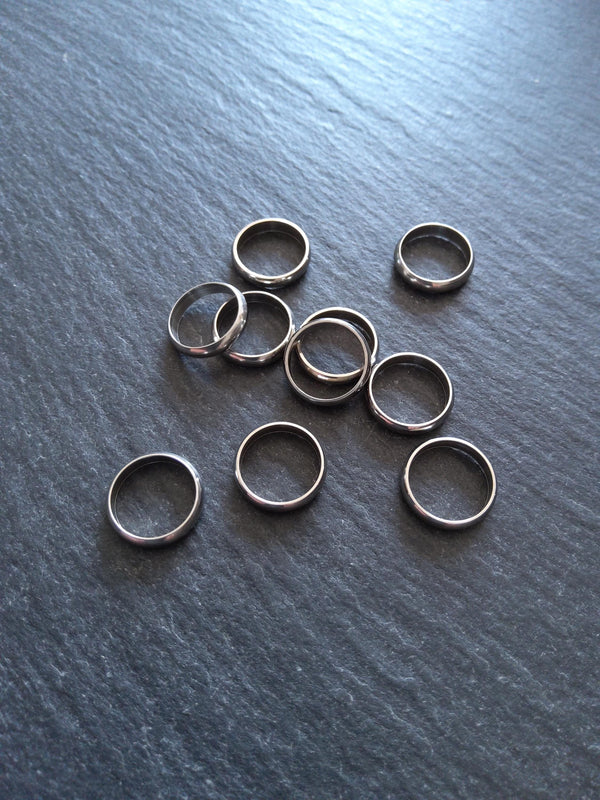 4 or 20 Stainless Steel 12mm CLOSED Jump Rings Strong 12x1x2.5mm - ContentedCatz