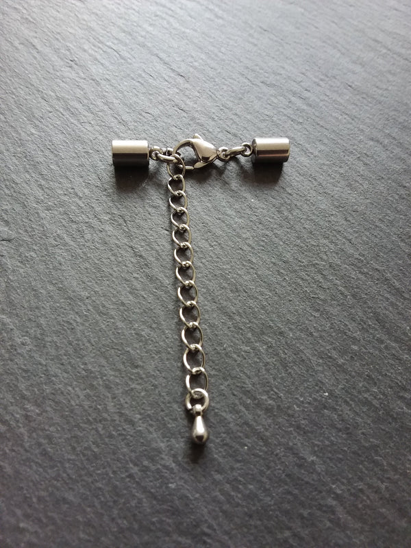Stainless Steel End Cap Sets for 3mm Cord (3.5mm caps) - ContentedCatz