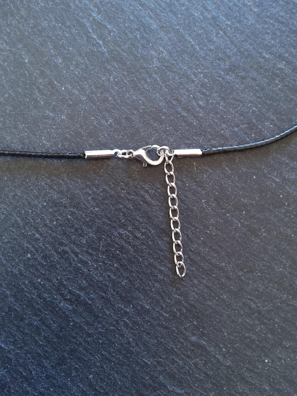 4 or 20 Black Waxed Cotton Cord 17 inch Necklace with Extender Chain - ContentedCatz