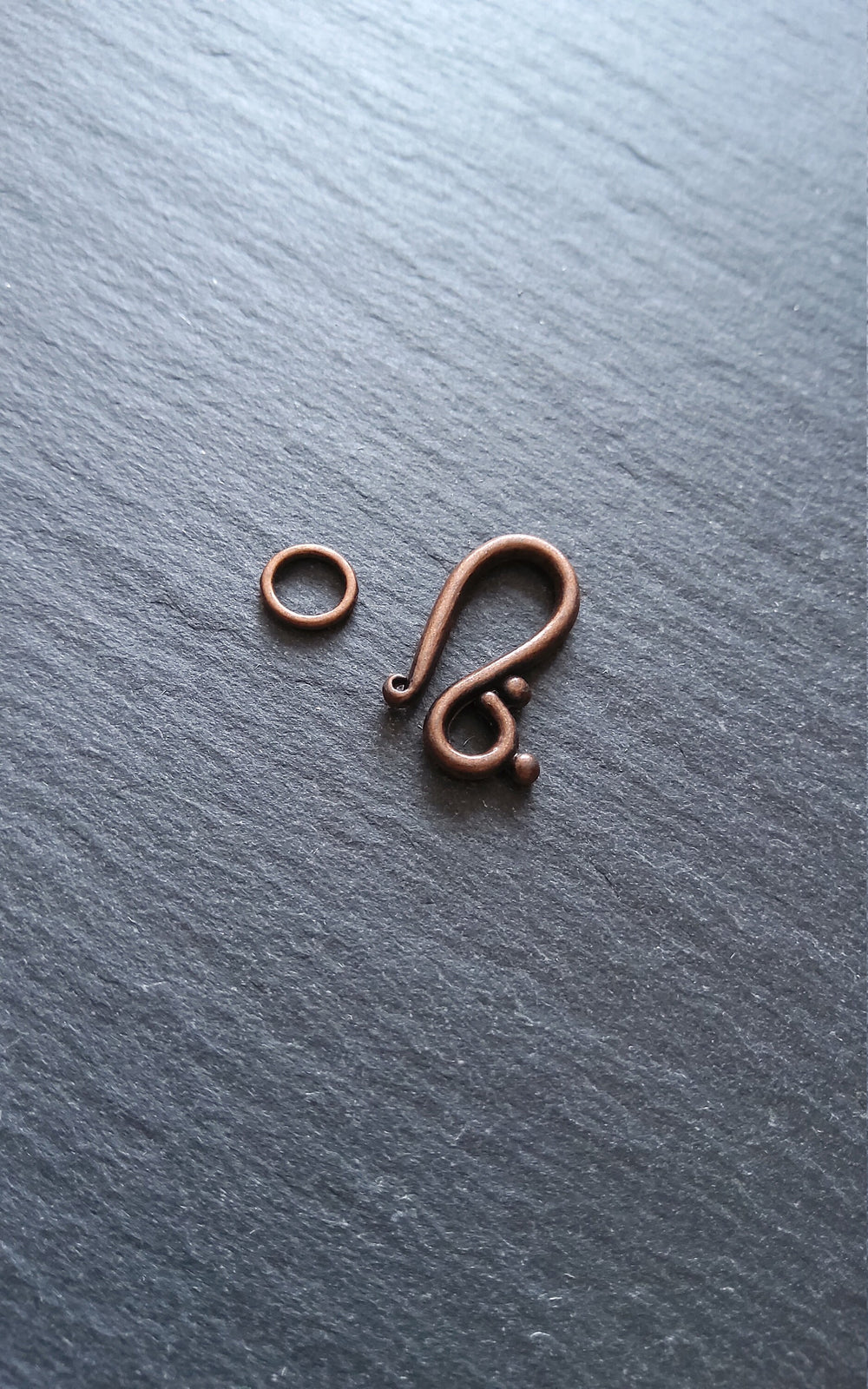 10 or 50 Sets Hook and Eye Clasps Antique Copper Tone 21x12mm - ContentedCatz
