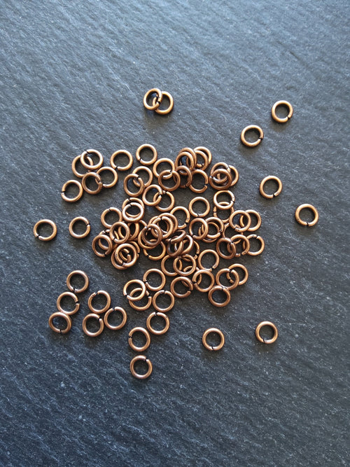200 or 1000 Antique Copper Tone 5mm Diameter Strong 1mm Jump Rings - ContentedCatz
