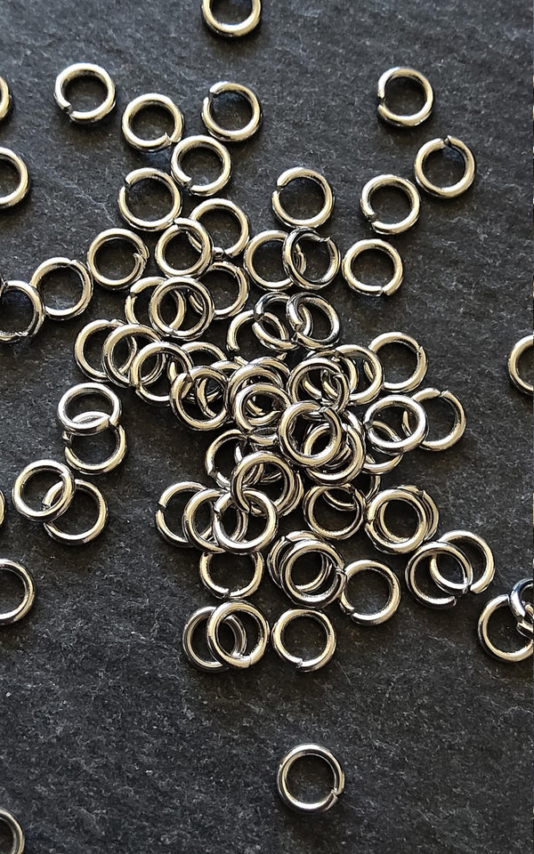 100 or 500 Stainless Steel Jump Rings 5mm Very Strong 1mm (18 Guage) - ContentedCatz