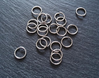 20 or 100 Stainless Steel 12mm Jump Rings Strong 1.4mm (14 gauge) - ContentedCatz