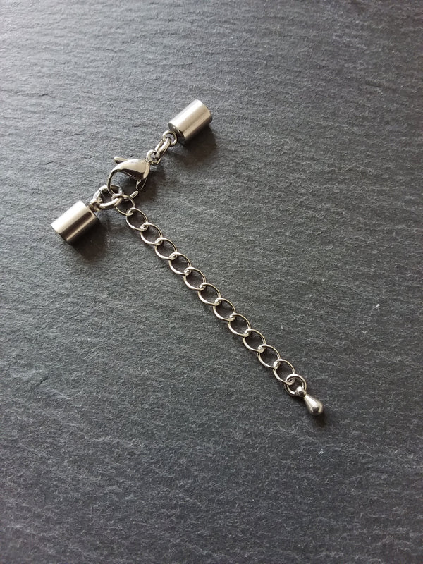 Stainless Steel End Cap Sets for 3mm Cord (3.5mm caps) - ContentedCatz
