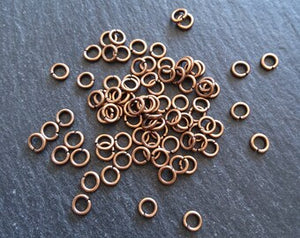 200 or 1000 Antique Copper Tone 5mm Diameter Strong 1mm Jump Rings - ContentedCatz