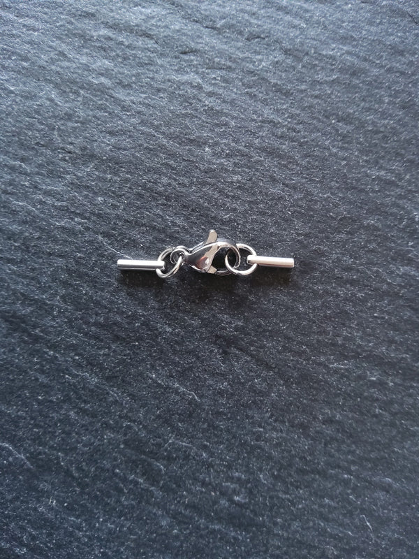 5 or 25 Stainless Steel Rounded End Cap Sets for 0.5mm Cord Necklaces (1mm end caps) - ContentedCatz