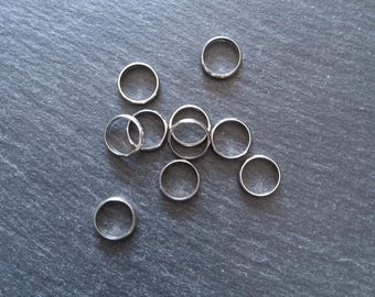 4 or 20 Stainless Steel 12mm CLOSED Jump Rings Strong 12x1x2.5mm - ContentedCatz
