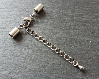 Stainless Steel End Cap Sets for 3mm Cord (3.5mm caps) - ContentedCatz