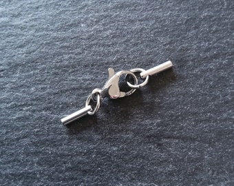 5 or 25 Stainless Steel Rounded End Cap Sets for 0.5mm Cord Necklaces (1mm end caps) - ContentedCatz