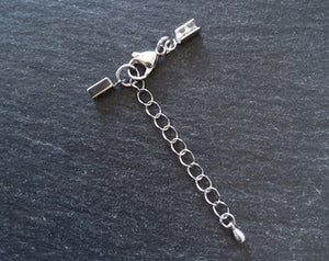 Stainless Steel Folding Crimp End sets for 1.5mm to 2mm Cord - ContentedCatz