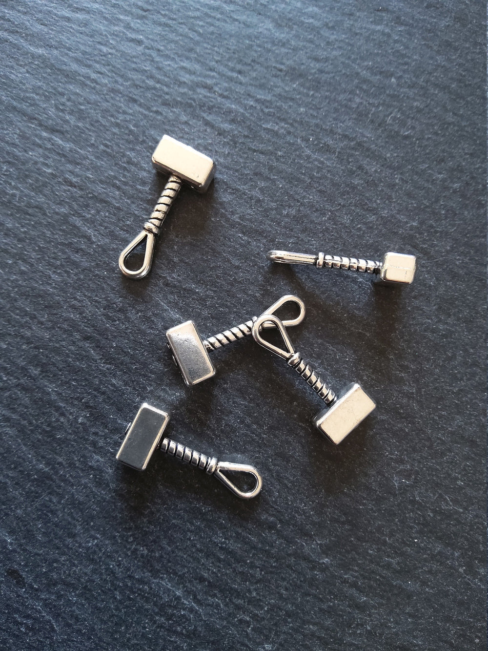 8 or 40 Hammer Charms Antique Silver Tone Alloy 23x10x4.6mm - ContentedCatz