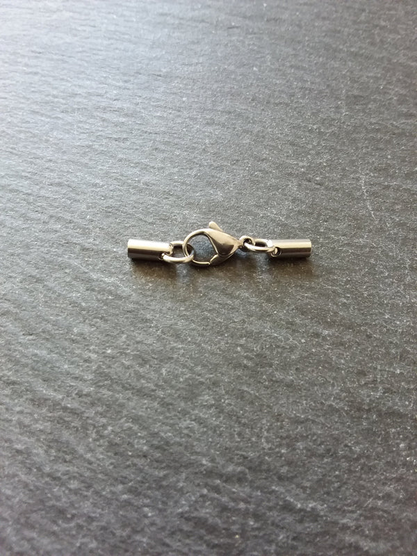5 or 25 Stainless Steel Rounded End Cap Sets for 2mm Cord (2.5mm end caps) - ContentedCatz