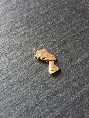 2 or 10 Real 14K Gold Plated Ancient Egyptian Nefertiti Charms 23x13mm Nickel FREE - ContentedCatz