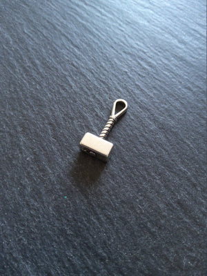 8 or 40 Hammer Charms Antique Silver Tone Alloy 23x10x4.6mm - ContentedCatz