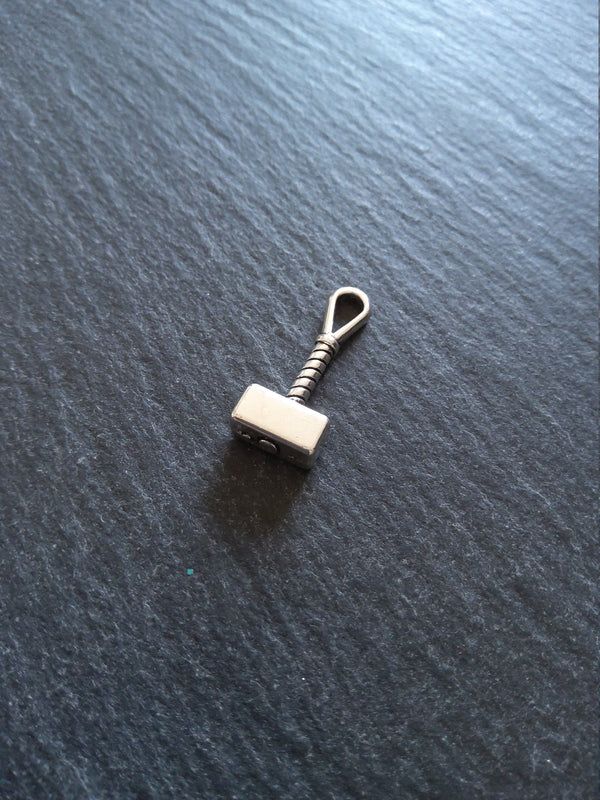 8 or 40 Hammer Charms Antique Silver Tone Alloy 23x10x4.6mm - ContentedCatz