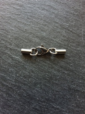 5 or 25 Stainless Steel Rounded End Cap Sets for 2mm Cord (2.5mm end caps) - ContentedCatz