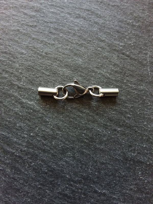 5 or 25 Stainless Steel Rounded End Cap Sets for 2mm Cord (2.5mm end caps) - ContentedCatz
