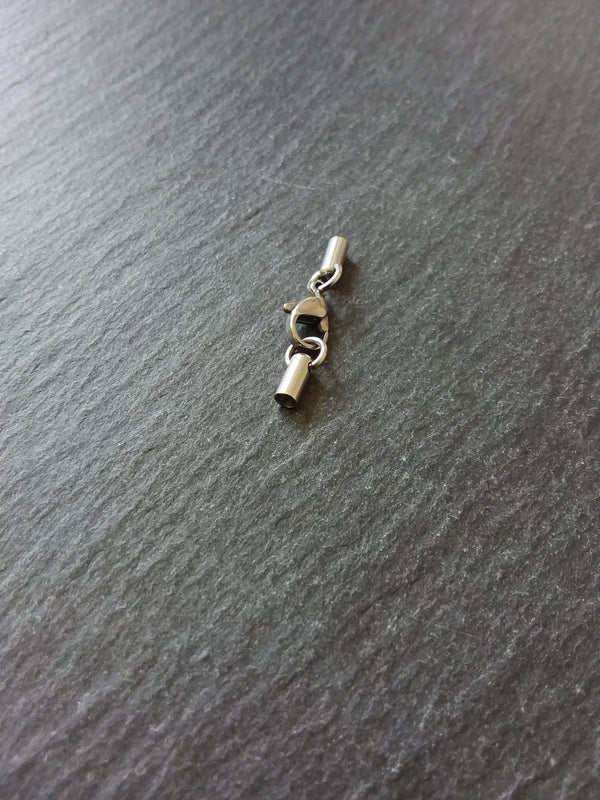 5 or 25 Stainless Steel Rounded End Cap Sets for 2mm Cord (2.5mm end caps) - ContentedCatz
