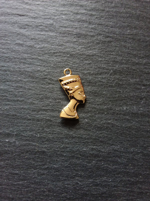 2 or 10 Real 14K Gold Plated Ancient Egyptian Nefertiti Charms 23x13mm Nickel FREE - ContentedCatz