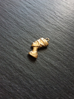 2 or 10 Real 14K Gold Plated Ancient Egyptian Nefertiti Charms 23x13mm Nickel FREE - ContentedCatz