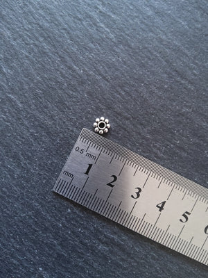 60 or 300 Antique Silver Tone 6mm Daisy Spacer Beads Chunky 6x1.9mm - ContentedCatz