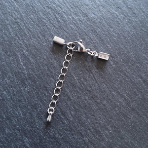 Stainless Steel Folding Crimp End sets for approx. 2mm to 2.5mm Cord Necklaces