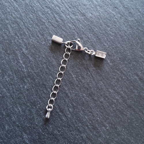 Stainless Steel Folding Crimp End sets for approx. 2mm to 2.5mm Cord Necklaces