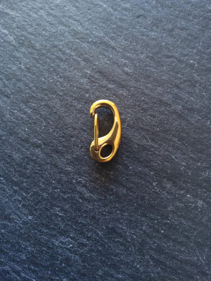 1 or 5 Golden Surgical Stainless Steel Push Gate Clasps 26x13x6mm