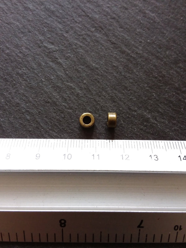 40 or 200 Antique Bronze Tone 6mm Plain Spacer Beads 6x3mm Hole: 2.8mm