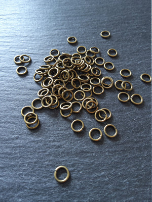 200 or 1000 Antique Bronze 6mm Diameter 1mm Strong Jump Rings 18 Gauge