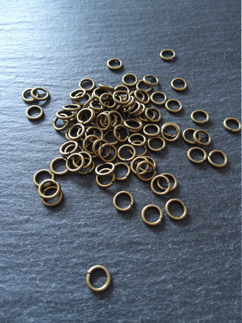 200 or 1000 Antique Bronze 6mm Diameter 1mm Strong Jump Rings 18 Gauge