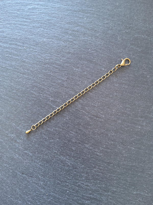 4 Extender Chains with Lobster Clasps for Necklaces in Silver Plated, Antique Silver, Copper, Bronze, Gunmetal or Gold. 4" Long (10cm)