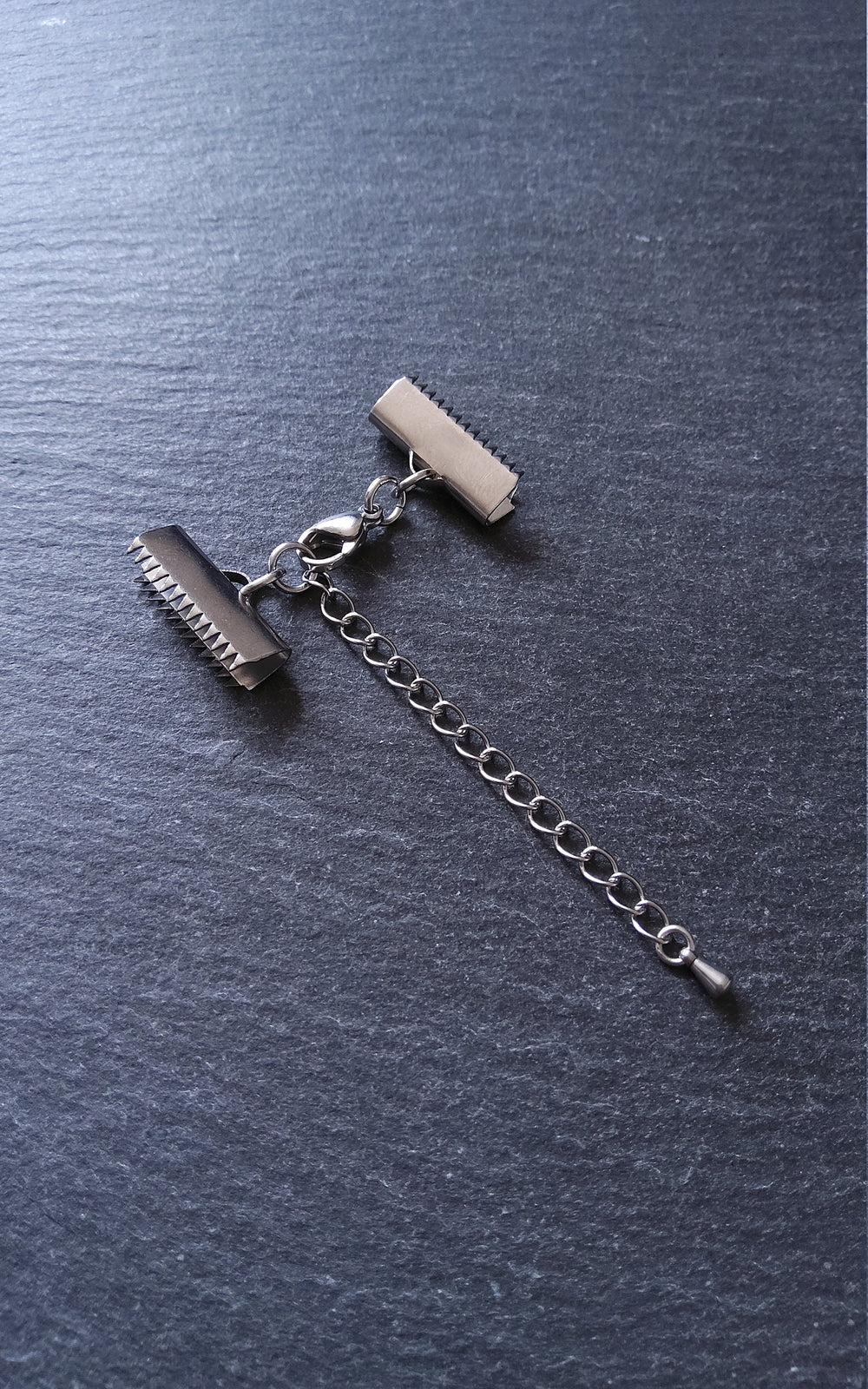 4 or 20 Smooth Stainless Steel Crimp End Sets for 20mm (13/16 inch) Wide Chokers or Bracelets