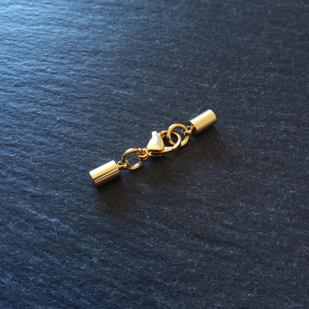 2 or 10 Genuine 18K Gold Plated Stainless Steel End Cap Sets for 2.5mm (3mm end caps) - ContentedCatz
