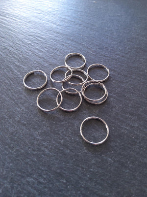 40 or 200 Stainless Steel 14mm (4/8") Split Rings 0.7mm (22 gauge) - ContentedCatz